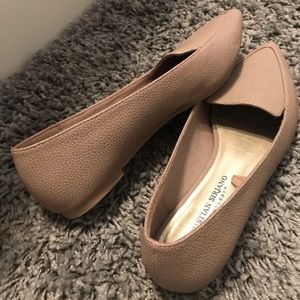 Christian Siriano Taupe Pointed Flats